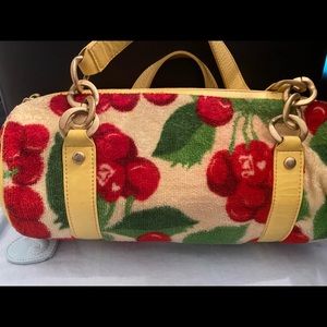 Vintage (Rare) Juicy couture cherry barrel handbag.